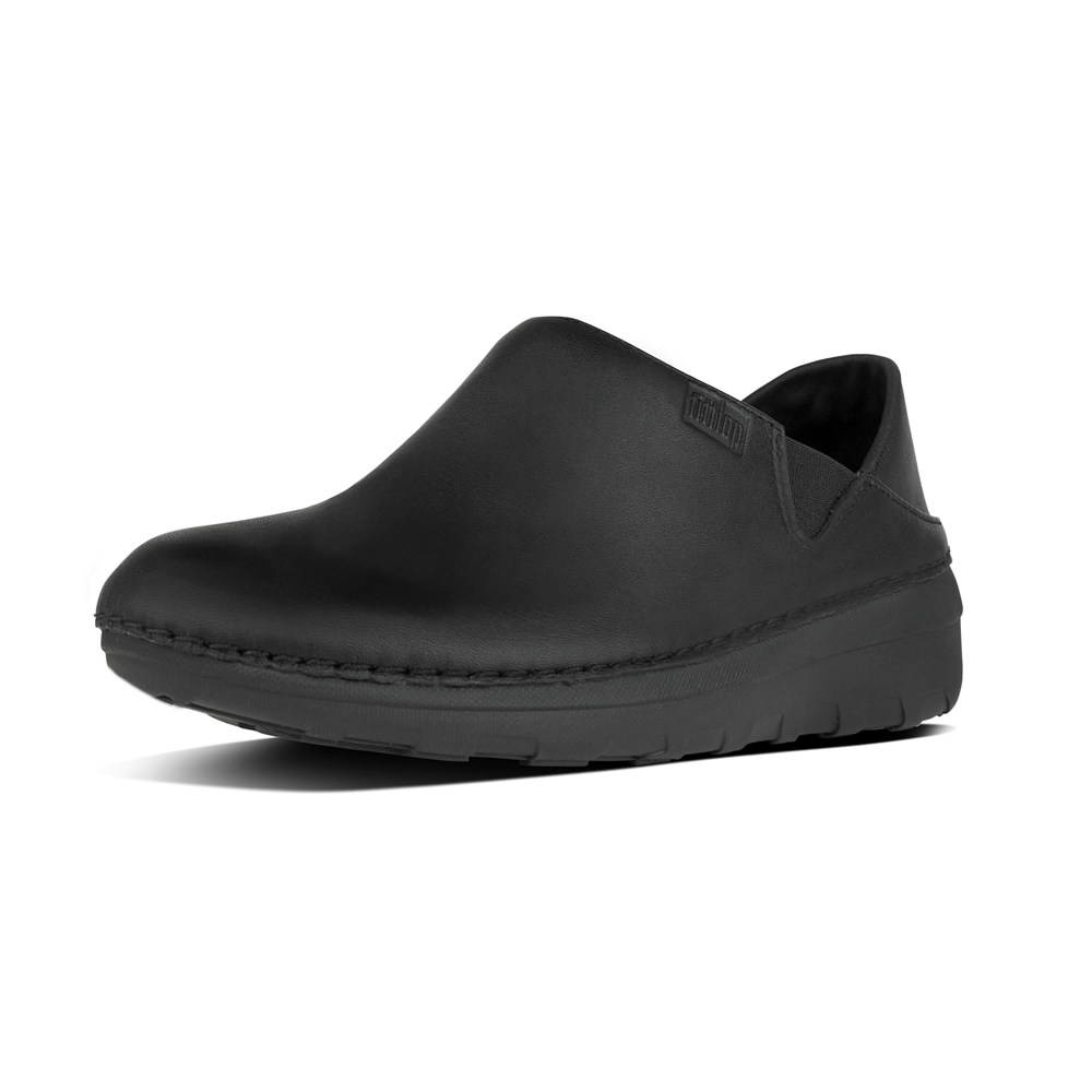 Fitflop Womens Loafers Black - Superloafer Leather - CD1237964